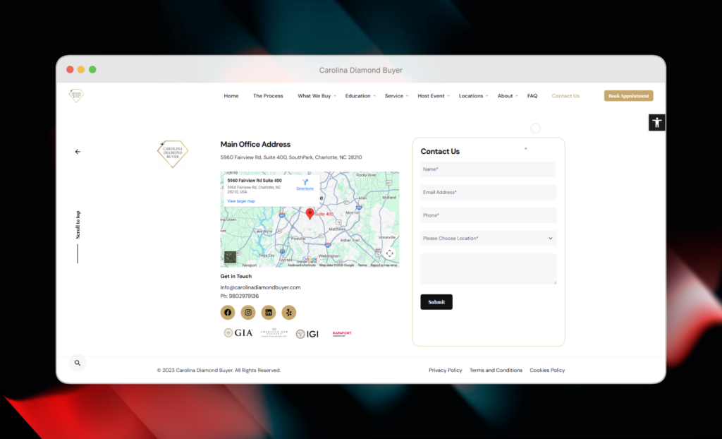 footer contact